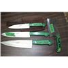 Image 1 : A Set of 3 Ash 440 Steel Kitchen Knives & a Clever