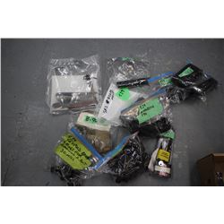 Box of Misc. - 590 Mossberg Grips; Butt Pads; Scope Rings & Bases; Gun Locks; SKS Scope Mount; Bag o