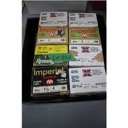 7 Boxes of 20 ga., 2 3/4" and 1 Box of 3", #4 Shot