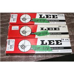 3 Lee Round Ball Bullet Molds - 36, 45, 50 cal.