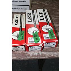 3 Lee Round Ball Bullet Molds - 36, 45, 50 cal.