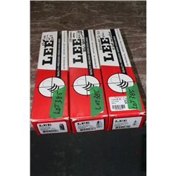 3 Lee Bullet Molds - 22 cal, 223 cal, 32-20, 32 S & W Long, 32 Colt New Police 358 cal.