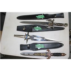 3 Dagger-type Knives - Made in India