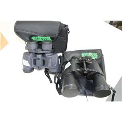 2 prs of Binoculars - Nikon 7 - 15 x 35 & Optex Wide Angle 10 x 50
