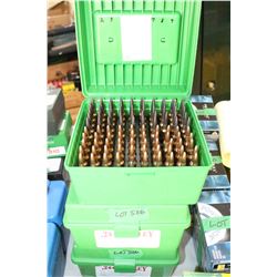 300 Reloaded .244 Ackley Live Rnds w/Load Information in the 3 Caseguard Cases