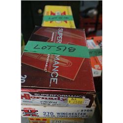 2 Boxes of Factory 270 Winchester Live Rnds, 130 gr., SST & 130 gr., Power Point