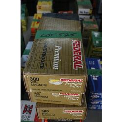3 Boxes of Factory Federal Premium Safari 300 Winchester Magnum Live Rnds, 180 gr., Nosler Partition