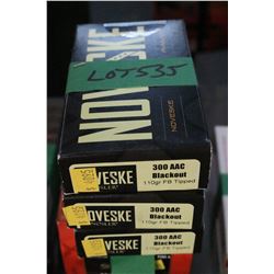 3 Boxes of Factory 300 AAC Blackout, Noveski, 110 gr., FB Tipped