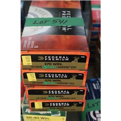 4 Boxes of Factory 270 Winchester, Federal Premium, 130 gr., Sierra Game King BTSP