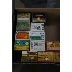 12 Boxes of Factory 20 ga. - 5 Different Makers. #2, #7 1/2, #6, #4 & #8 Shot