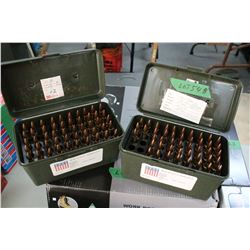 95 Rnds of 30-40 Ackley Improved Reloads w/Load Information Inside the Cover of 2 Casegaurd Carry Ca