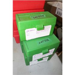 250 Rnds of Reloaded 222 Swift w/Load Information in the Green Caseguard Cases