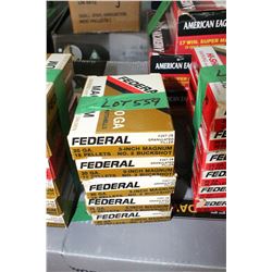 5 Boxes of 5 - Factory 20 ga., 3" Magnum Federal #2 Buckshot