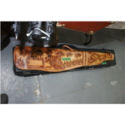 1 Carved Leather Gun Case & 1 Hard Gun Case