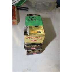 3 Boxes of Imperial 22 Long Rifle, High Velocity, Factory Ammo