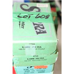 2 Boxes of 6.5mm, .264 Diameter Sierra 100 gr., Hollow Point Bullets