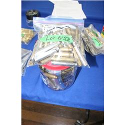 Jar of 300 Win Mag; 7mm, 308 Live Rnds & Brass as well as a Bag of 300 Win Super Mag Brass