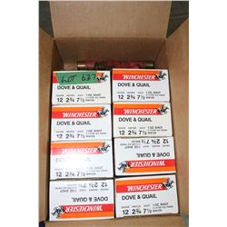 8 Boxes of Winchester Dove & Quail, 12 ga., 2 3/4, # 7 1/2 Shot