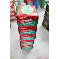 5 Boxes of Nosler 25 cal. Bullets, 85 ga., Ballistic Tip.  All 'Appear' Full