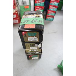 4 Boxes of Nosler 7mm Bullets, 140 gr., & 150 gr.  All 'Appear' Full