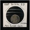 1888 UK British Six Pence Victoria Silver Coin