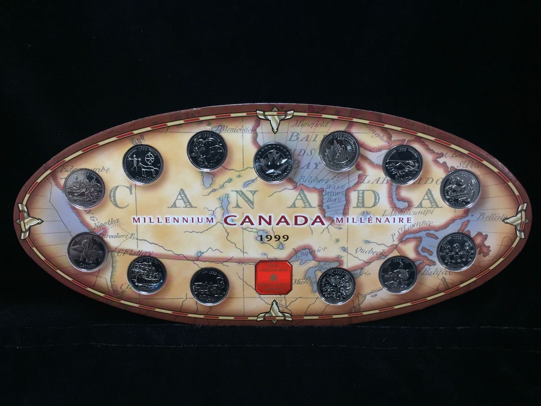 1999 Canada 25Cents Millennium Commemorative Set 1999 Canada 25Cents Millennium Commemorative Set