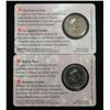 Image 2 : Lot of 2x 2000 Canada 25-Cents Millennium - Achievement, Harmony Coins Assay Window Card