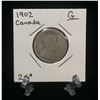 Image 1 : 1902H Canada 25-Cents Silver Coin (G)
