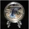 Image 1 : 2017 Canada $20 Breaching Whale 3D Coloured Proof Silver Coin