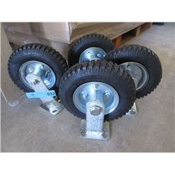 Set of 4 Air Tire 8 Inch Wheels