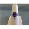 Image 1 : 2.4 CT Amethyst & Diamond Cocktail Ring