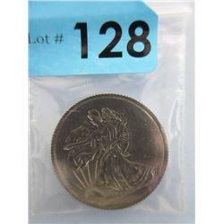 1 Oz. .999 Fine Titanium Walking Liberty Round