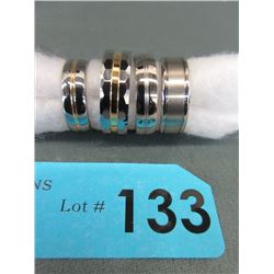 2 Titanium & 2 Tungsten Men's New  Rings