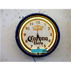 Electric Neon Corona Extra Clock