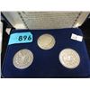 Image 1 : Three Genuine US Mint Silver Morgan Dollar Coins -