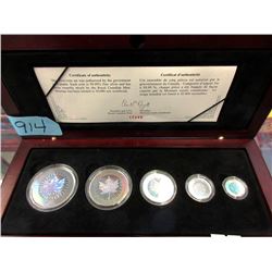Canadian .9999 Fine Silver Maple Leaf Hologram Set