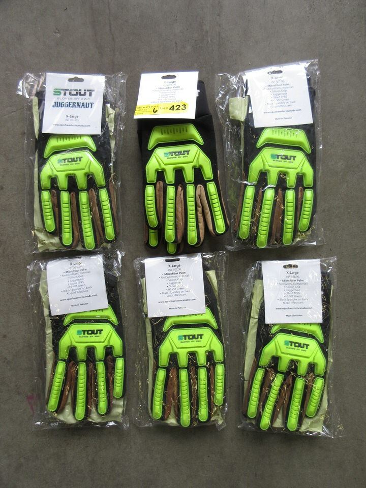 6 Pairs of Juggernaut Stout Gloves Size XL