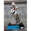 Image 1 : Hand Painted Silver Plated Clown Statue