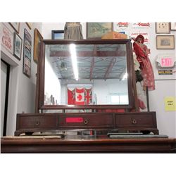 Vintage Mirrored Dresser Topper with Drawers