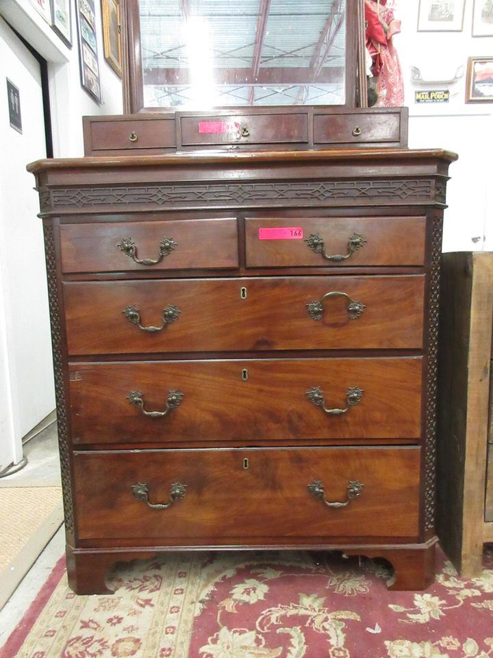 Early Victorian Solid Mahogany Dresser ca1860
