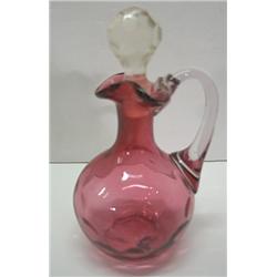 CRANBERRY GLASS CRUET