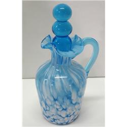 BLUE END OF DAY GLASS CRUET