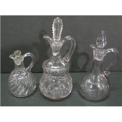 CLEAR GLASS CRUETS