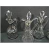 Image 2 : SILVER OVERLAY GLASS CRUETS