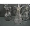 Image 3 : SILVER OVERLAY GLASS CRUETS