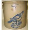 Image 1 : BLUE DECORATED STONEWARE CROCK
