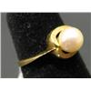 Image 2 : 18 KT YELLOW GOLD PEARL RING
