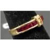 Image 2 : 14 GOLD RUBY & DIAMOND RING