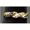 Image 1 : 14 KT GOLD SAPPHIRE & DIAMOND RING
