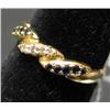 Image 2 : 14 KT GOLD SAPPHIRE & DIAMOND RING